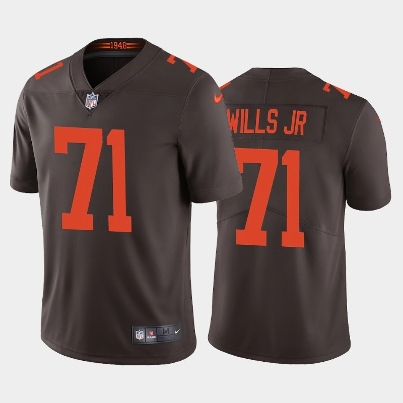 Nike Browns 71 Jedrick Wills Jr. Brown Alternate 2020 NFL Draft First Round Pick Vapor Untouchable Limited Jersey