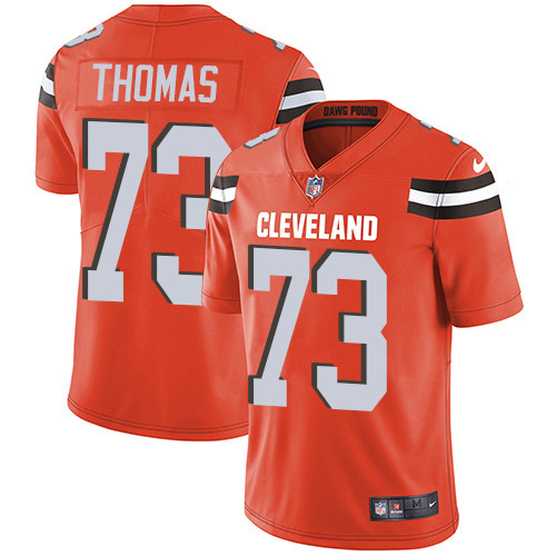  Browns 73 Joe Thomas Orange Vapor Untouchable Player Limited Jersey