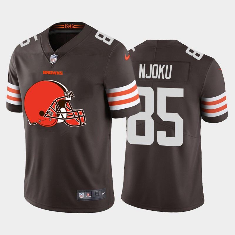 Nike Browns 85 David Njoku Brown Team Big Logo Vapor Untouchable Limited Jersey