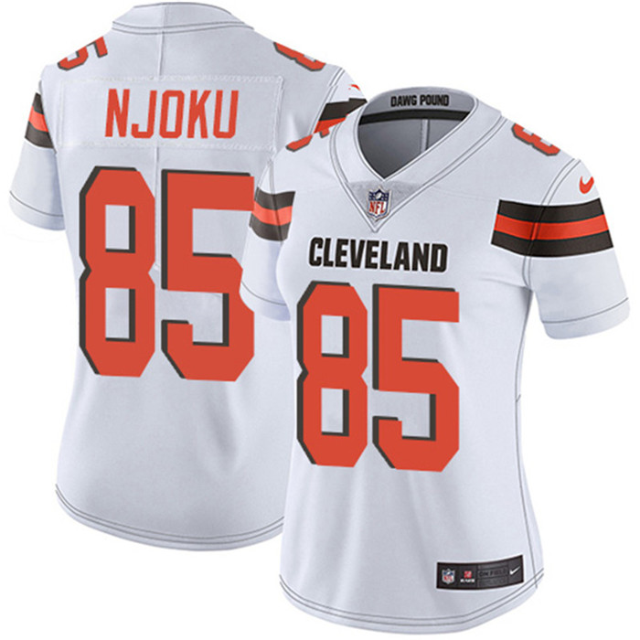  Browns 85 David Njoku White Women Vapor Untouchable Limited Jersey