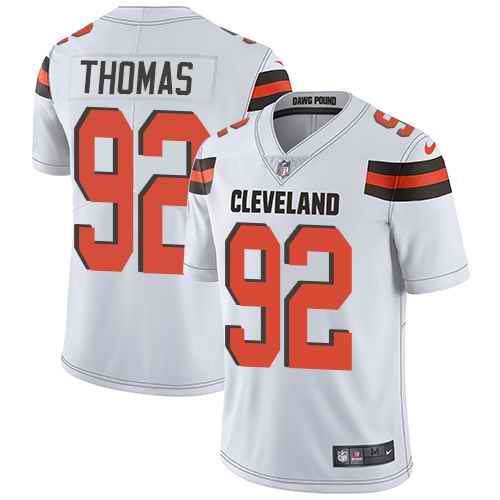  Browns 92 Chad Thomas White Vapor Untouchable Limited Jersey