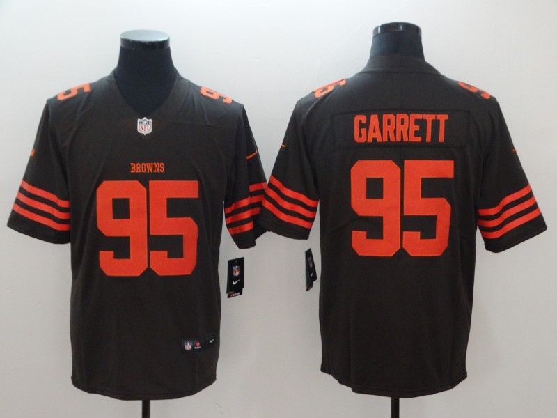  Browns 95 Myles Garrett Brown Color Rush Limited Jersey