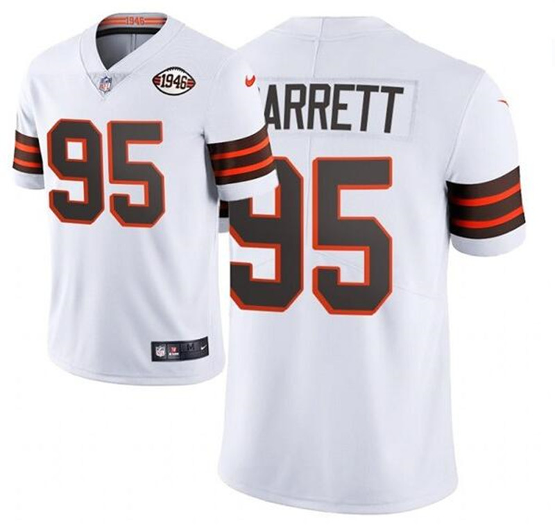 Nike Browns 95 Myles Garrett White 1946 Collection Alternate Vapor Limited Jersey