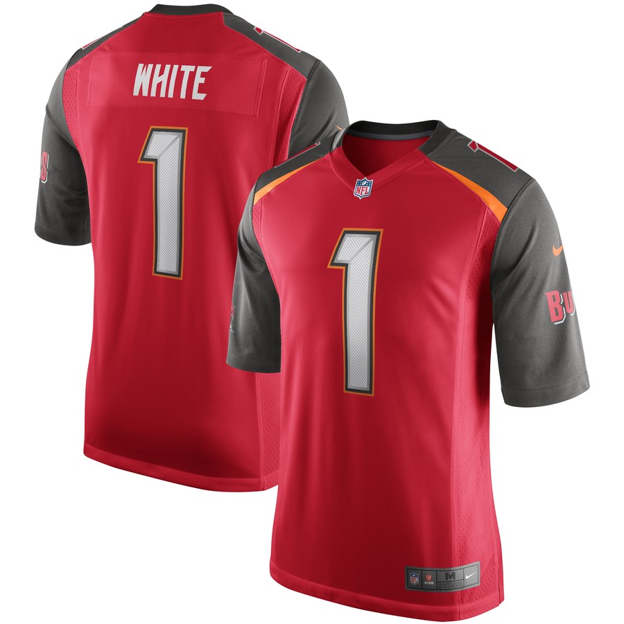 Nike Buccaneers 1 Devin White Red 2019 NFL Draft First Round Pick Vapor Untouchable Limited Jersey