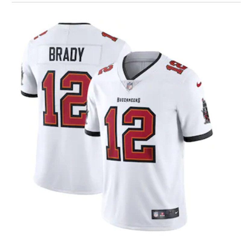 Nike Buccaneers 12 Tom Brady White New 2020 Vapor Untouchable Limited Jersey
