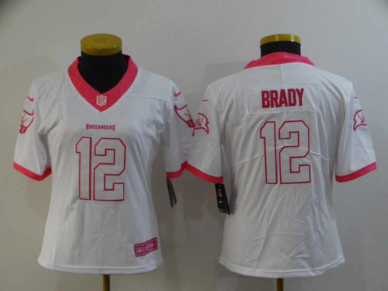 Nike Buccaneers 12 Tom Brady White Women Vapor Untouchable Fashion Limited Jersey