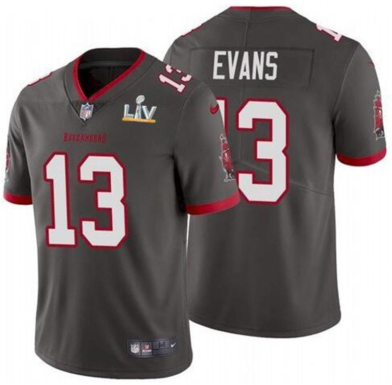 Nike Buccaneers 13 Mike Evans Gray 2021 Super Bowl LV Vapor Untouchable Limited Jersey