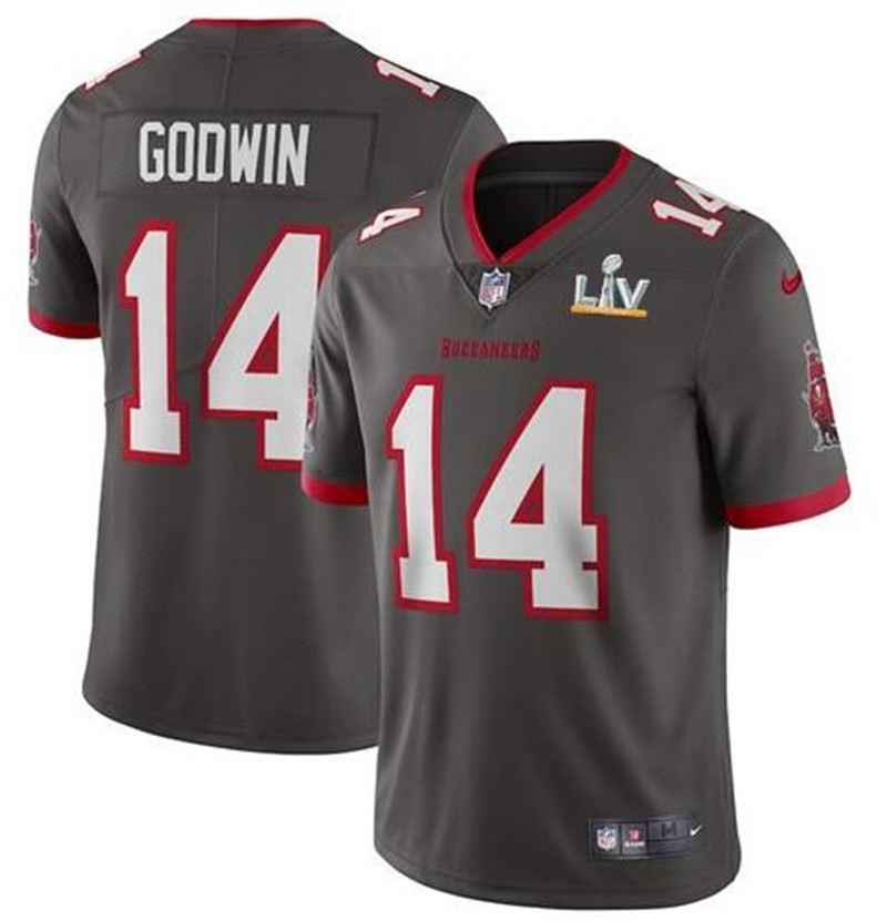 Nike Buccaneers 14 Chris Godwin Gray 2021 Super Bowl LV Vapor Untouchable Limited Jersey