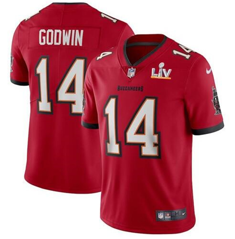 Nike Buccaneers 14 Chris Godwin Red 2021 Super Bowl LV Vapor Untouchable Limited Jersey