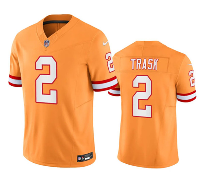 Nike Buccaneers 2 Kyle Trask Orange Throwback Vapor F.U.S.E. Limited Jersey