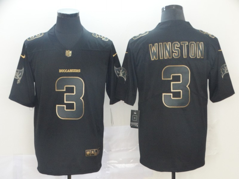 Nike Buccaneers 3 Jameis Winston Black Gold Vapor Untouchable Limited Jersey