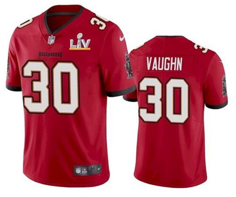 Nike Buccaneers 30 Ke'Shawn Vaughn Red 2021 Super Bowl LV Vapor Untouchable Limited Jersey