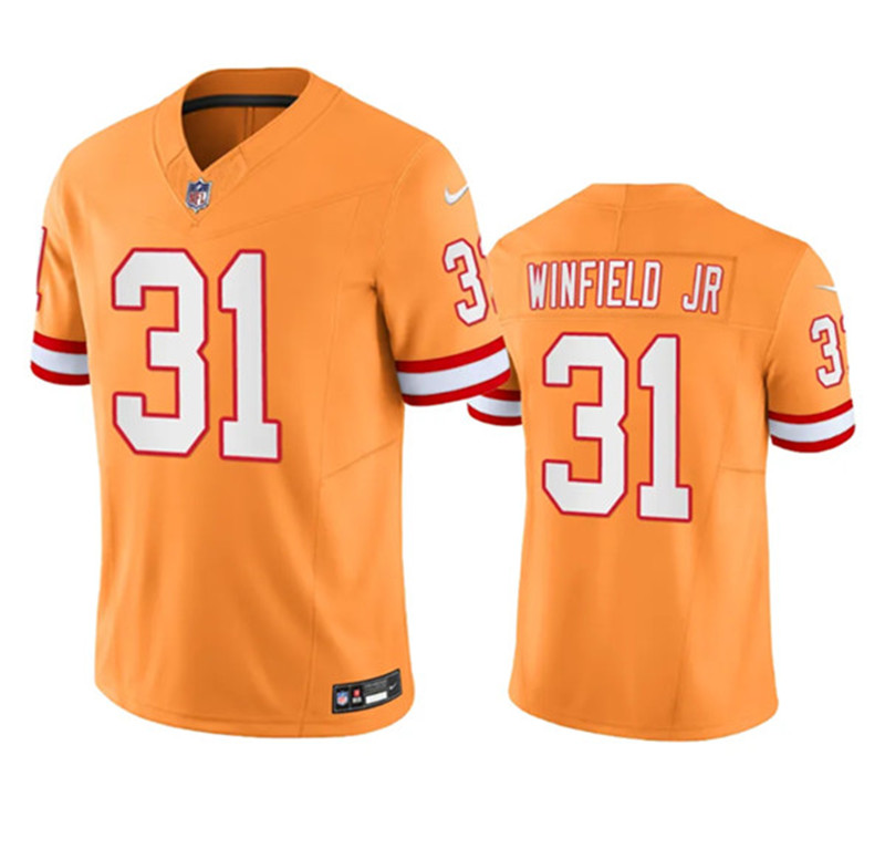 Nike Buccaneers 31 Antoine Winfield Jr. Orange Throwback Vapor F.U.S.E. Limited Jersey