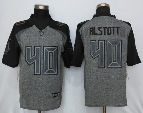  Buccaneers 40 Mike Alstott Gray Men Stitched NFL Limited Gridiron Gray Jersey