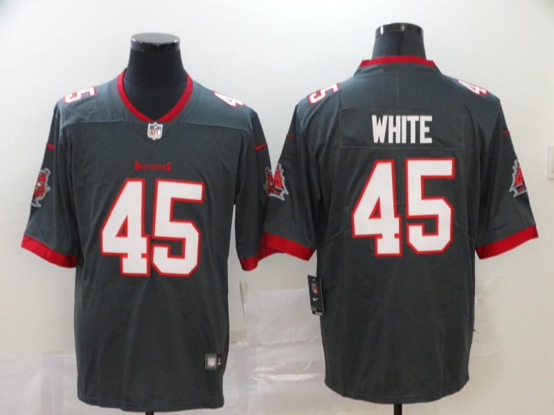 Nike Buccaneers 45 Devin White Gray New 2020 Vapor Untouchable Limited Jersey