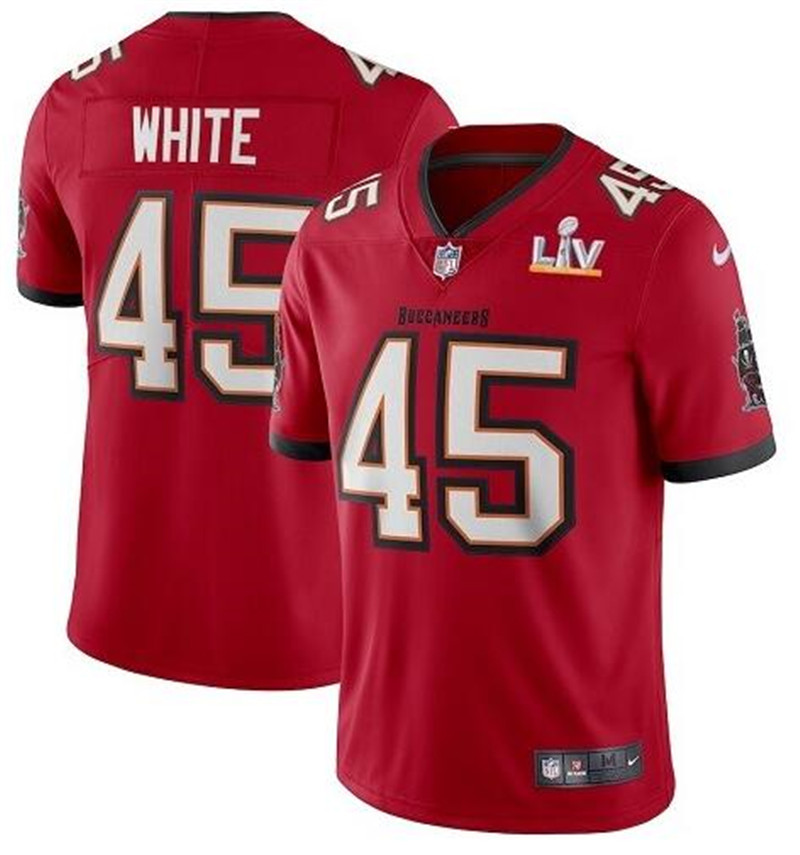 Nike Buccaneers 45 Devin White Red 2021 Super Bowl LV Vapor Untouchable Limited Jersey