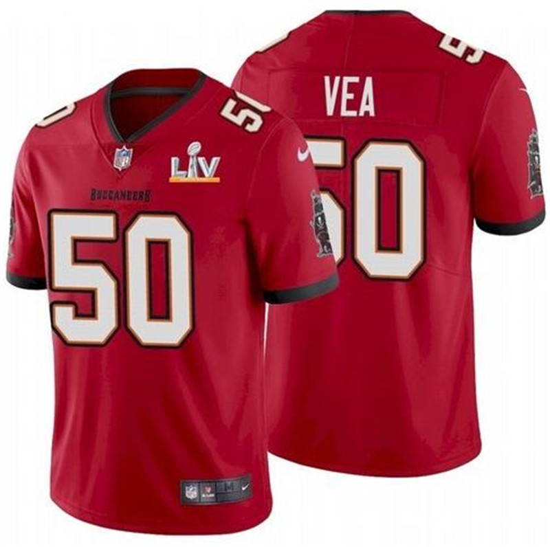 Nike Buccaneers 50 Vita Vea Red 2021 Super Bowl LV Vapor Untouchable Limited Jersey