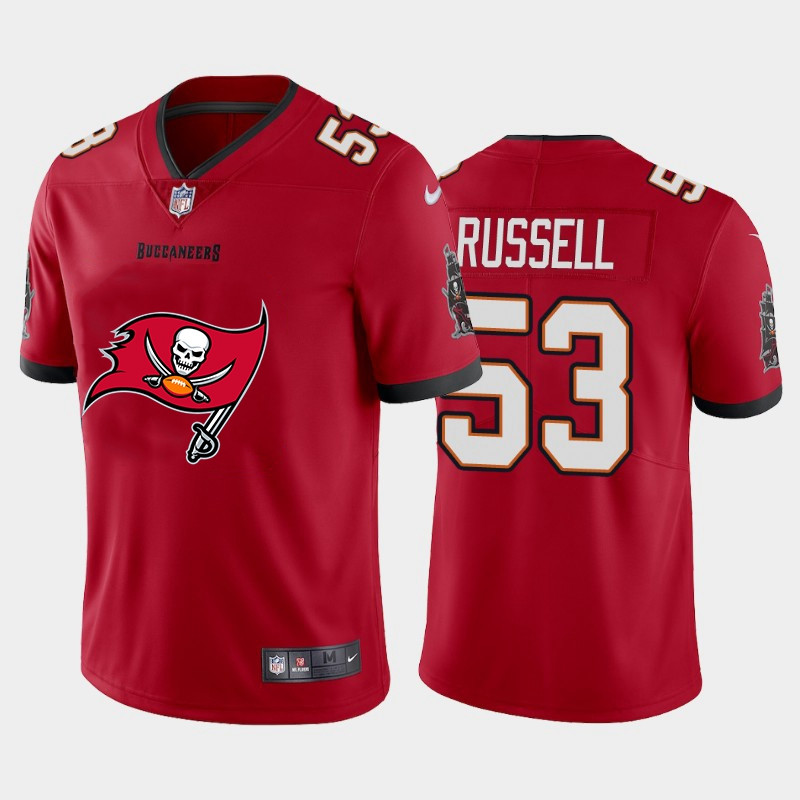 Nike Buccaneers 53 Chapelle Russell Red Team Big Logo Vapor Untouchable Limited Jersey