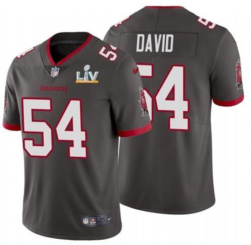 Nike Buccaneers 54 Lavonte David Gray 2021 Super Bowl LV Vapor Untouchable Limited Jersey