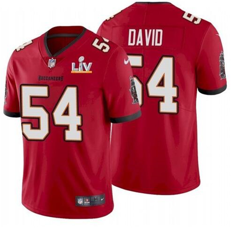 Nike Buccaneers 54 Lavonte David Red 2021 Super Bowl LV Vapor Untouchable Limited Jersey