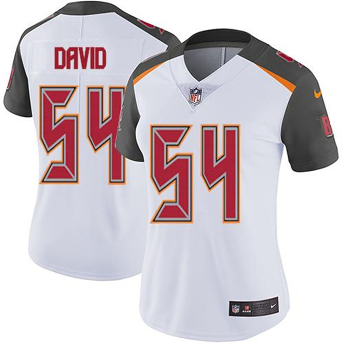  Buccaneers 54 Lavonte David White Women Vapor Untouchable Limited Jersey