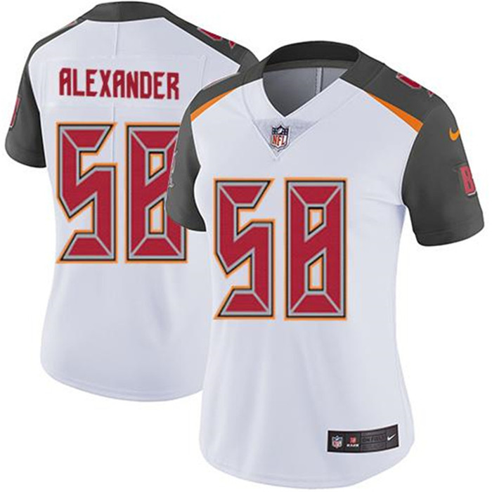  Buccaneers 58 Kwon Alexander White Women Vapor Untouchable Limited Jersey