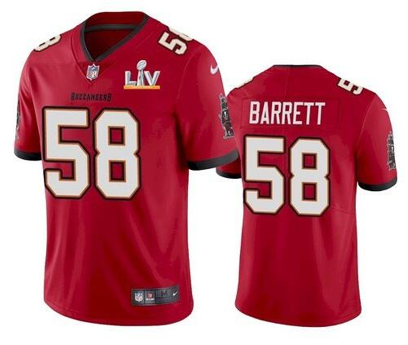 Nike Buccaneers 58 Shaquil Barrett Red 2021 Super Bowl LV Vapor Untouchable Limited Jersey