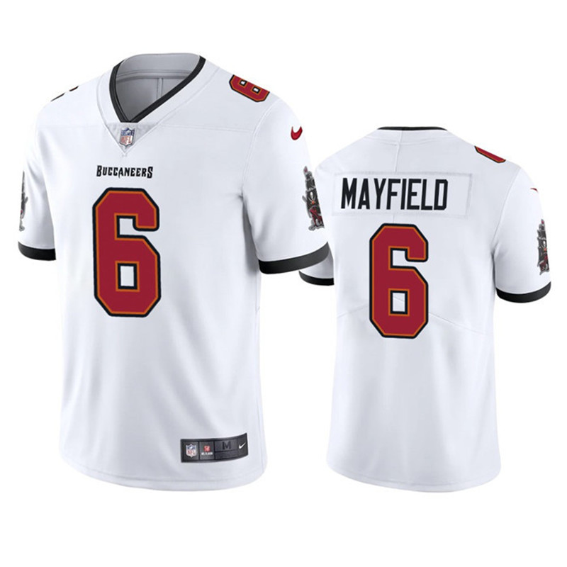 Nike Buccaneers 6 Baker Mayfield White Vapor Untouchable Limited Jersey