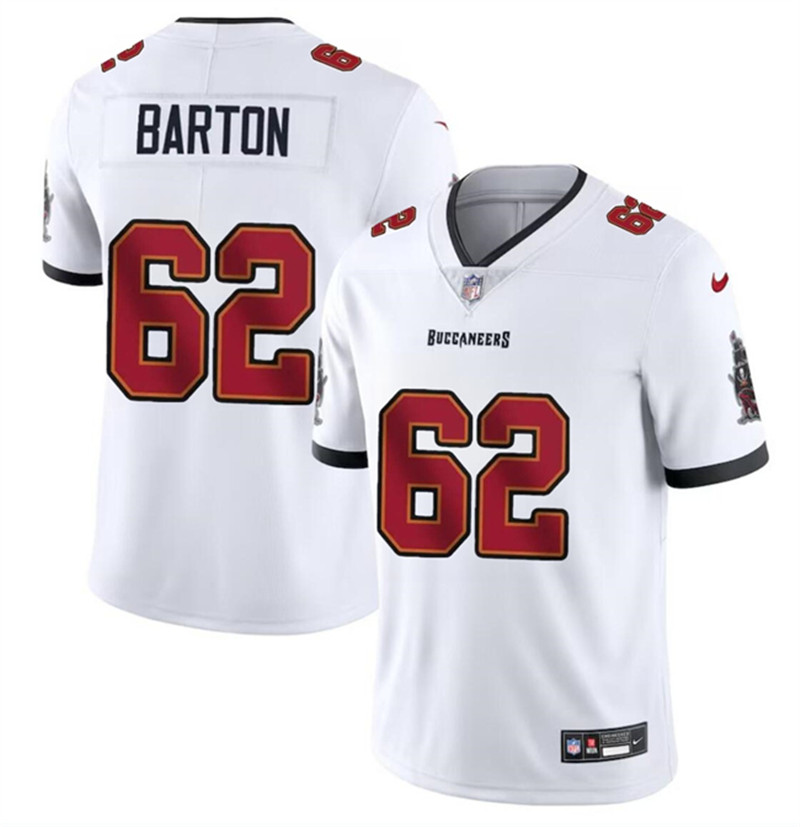 Nike Buccaneers 62 Graham Barton White 2024 NFL Draft Vapor Limited Jersey