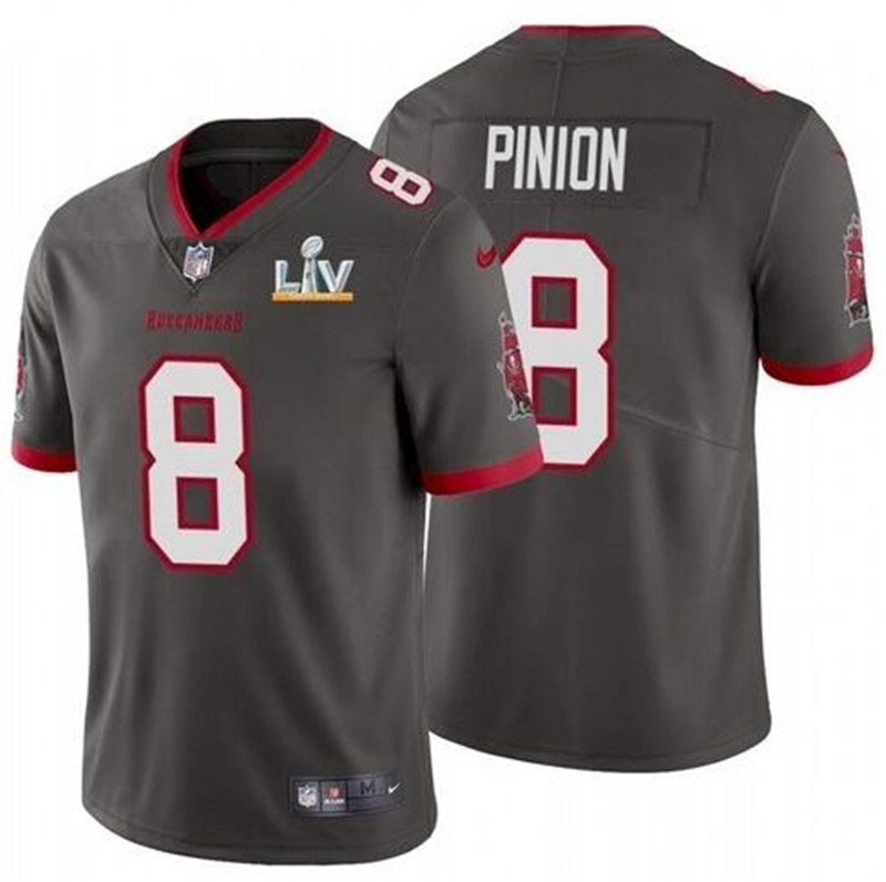 Nike Buccaneers 8 Bradley Pinion Gray 2021 Super Bowl LV Vapor Untouchable Limited Jersey