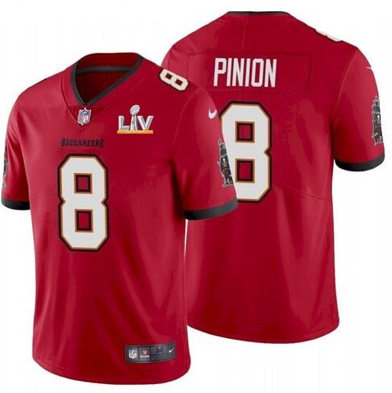 Nike Buccaneers 8 Bradley Pinion Red 2021 Super Bowl LV Vapor Untouchable Limited Jersey