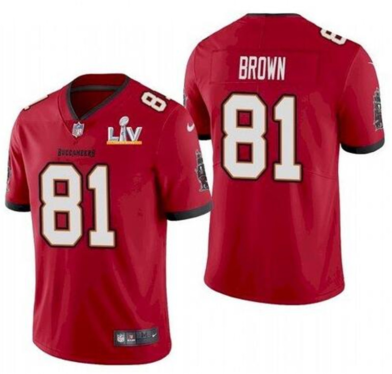 Nike Buccaneers 81 Antonio Brown Red 2021 Super Bowl LV Vapor Untouchable Limited Jersey