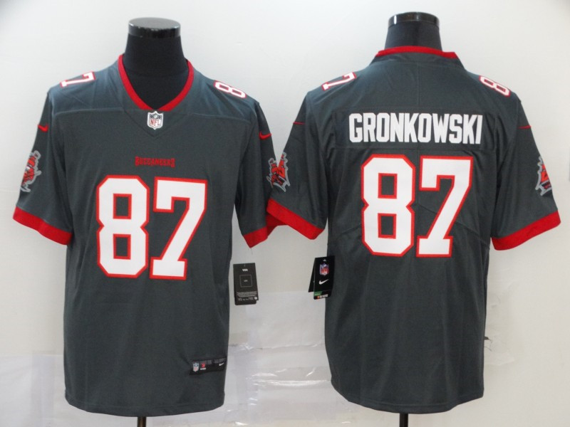 Nike Buccaneers 87 Rob Gronkowski Gray 2020 New Vapor Untouchable Limited Jersey