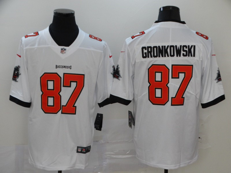 Nike Buccaneers 87 Rob Gronkowski White 2020 New Vapor Untouchable Limited Jersey