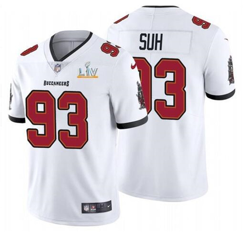 Nike Buccaneers 93 Ndamukong Suh White 2021 Super Bowl LV Vapor Untouchable Limited Jersey