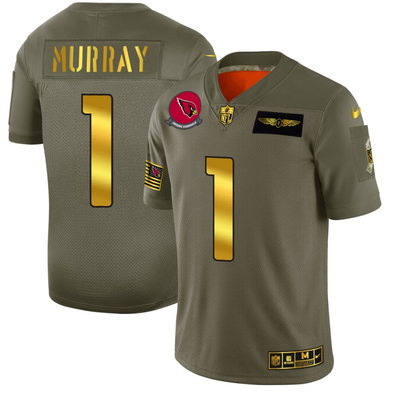 Nike Cardinals 1 Kyler Murray 2019 Olive Gold Salute To Service Limited Jersey