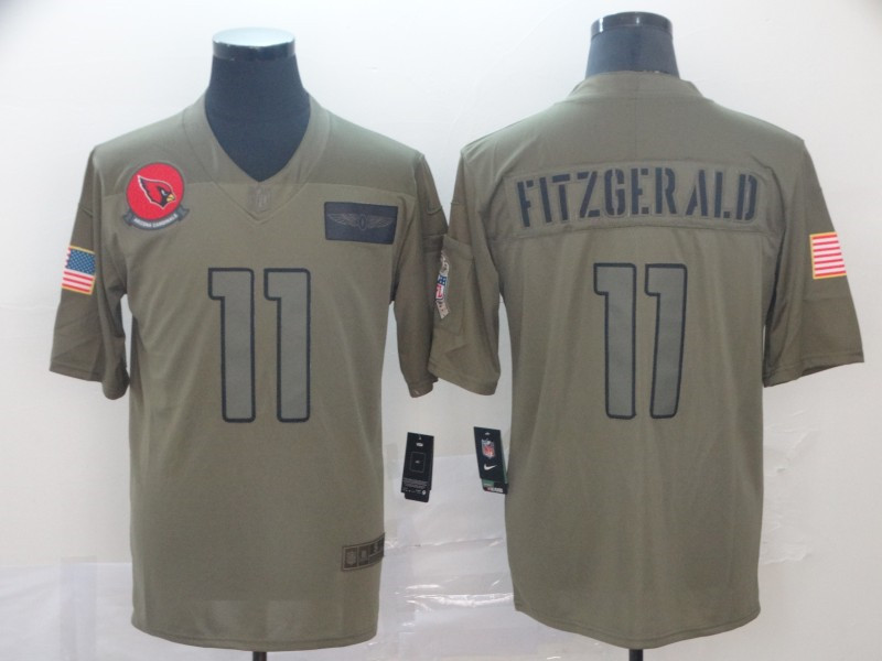 Nike Cardinals 11 Larry Fitzgerald 2019 Olive Salute To Service Limited Jersey