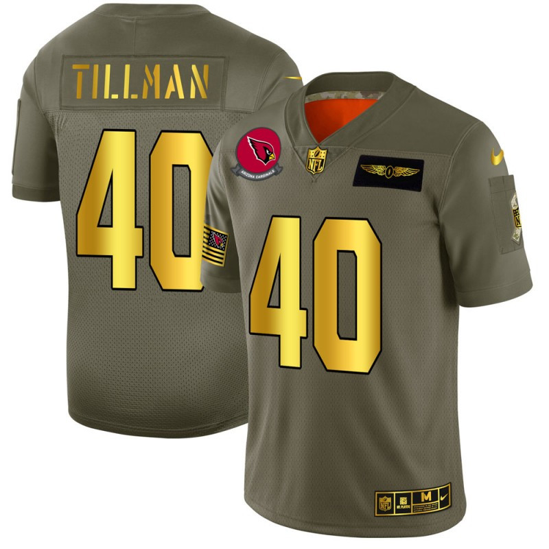 Nike Cardinals 40 Pat Tillman 2019 Olive Gold Salute To Service Limited Jersey