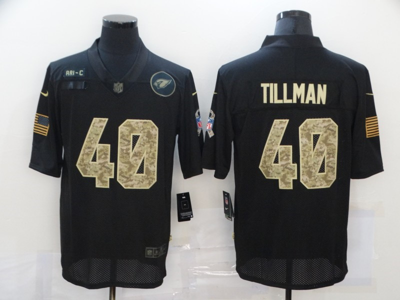 Nike Cardinals 40 Pat Tillman Black Camo 2020 Salute To Service Limited Jersey