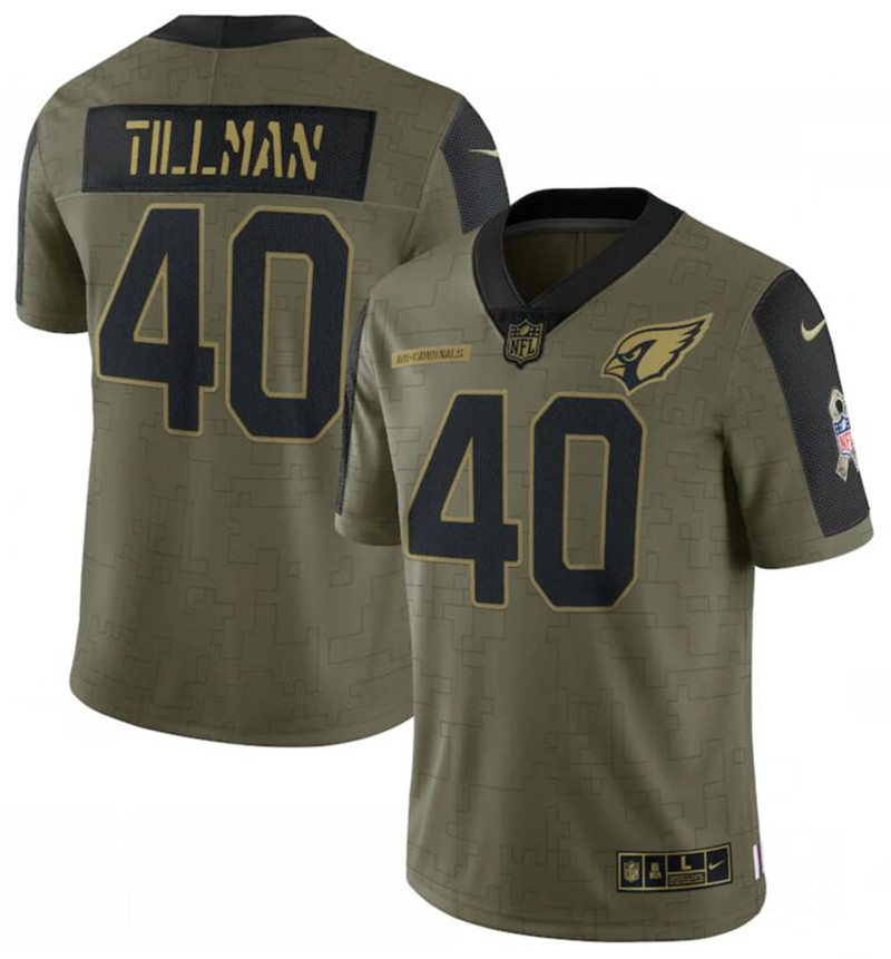Nike Cardinals 40 Pat Tillman Olive 2021 Salute To Service Limited Jersey
