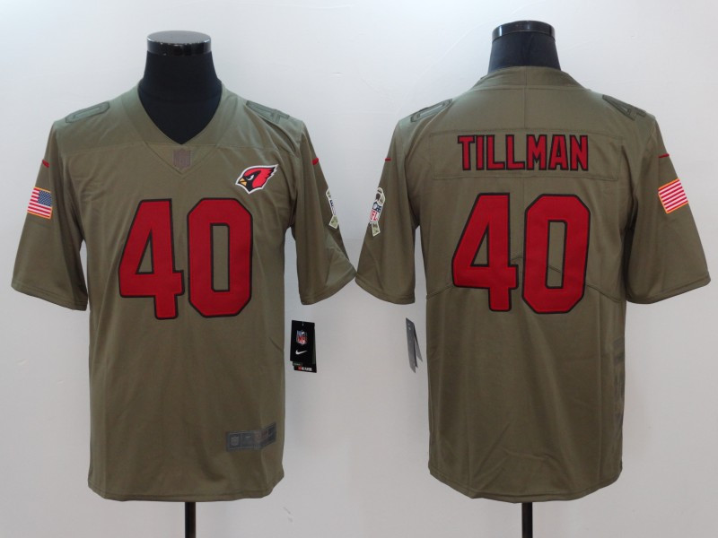  Cardinals 40 Pat Tillman Olive Salute To Service Limited Jersey