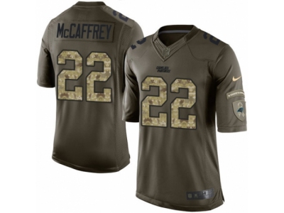  Carolina Panthers 22 Christian McCaffrey Limited Green Salute to Service NFL Jersey