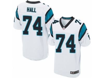  Carolina Panthers 74 Daeshon Hall Elite White NFL Jersey