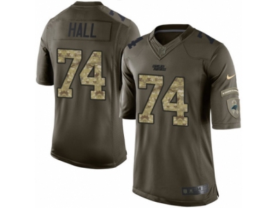  Carolina Panthers 74 Daeshon Hall Limited Green Salute to Service NFL Jersey