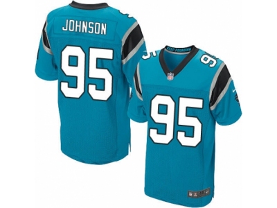  Carolina Panthers 95 Charles Johnson Elite Blue Alternate NFL Jersey