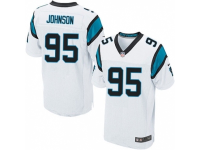  Carolina Panthers 95 Charles Johnson Elite White NFL Jersey