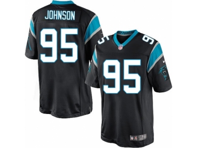  Carolina Panthers 95 Charles Johnson Limited Black Team Color NFL Jersey