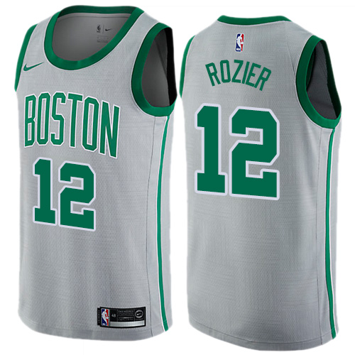  Celtics #12 Terry Rozier Gray NBA Swingman Icon Edition Jersey