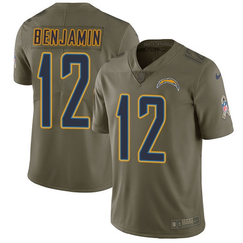  Chargers 12 Travis Benjamin Olive Salute To Service Limited Jersey
