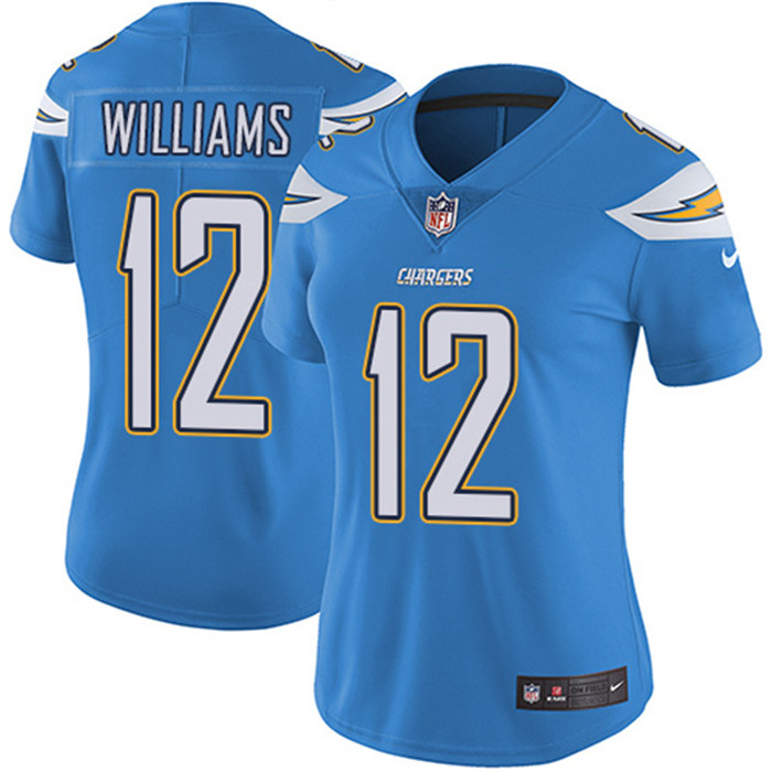  Chargers 12 Tyrell Williams Light Blue Women Vapor Untouchable Limited Jersey